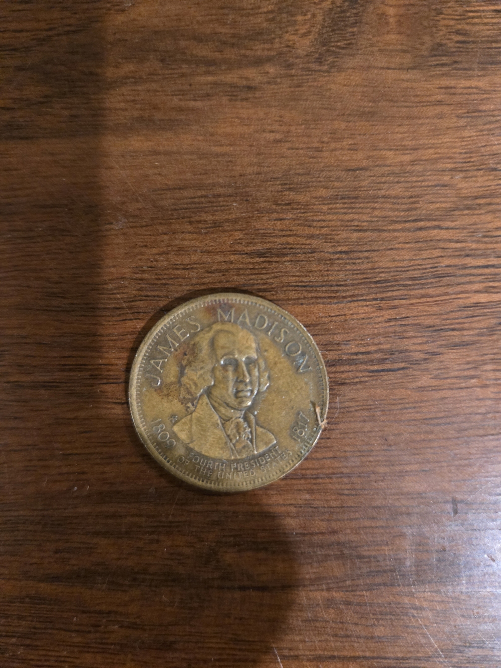 Vintage James Madison Commerative Coin